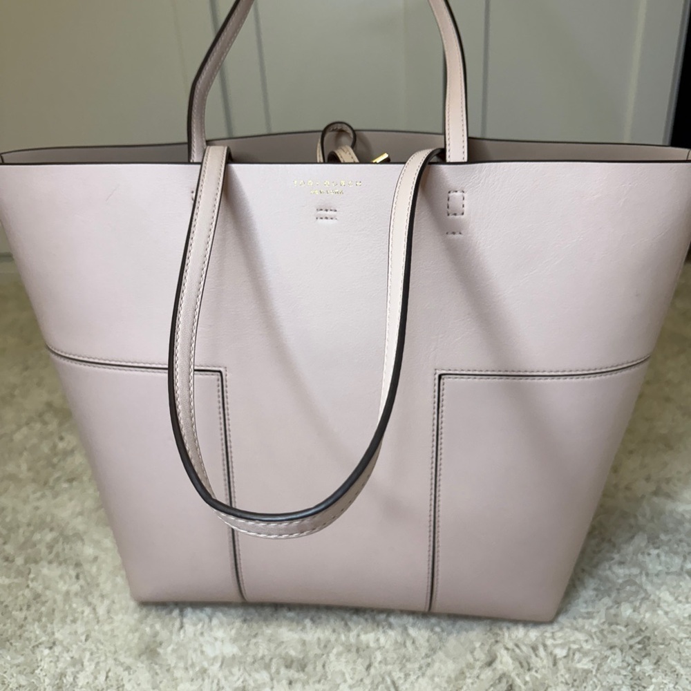 Tory Burch T Block North South Tall Tote Pink Shell